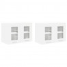 Szafka wisząca z przechowywaniem 2 pcs Biały 60 x 31 x 40 cm