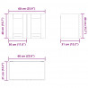 Szafka wisząca z przechowywaniem 2 pcs Biały 60 x 31 x 40 cm