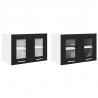 Szafka wisząca z drzwiami 2 pcs Czarny Dąb 60 x 31 x 40 cm