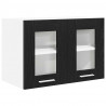 Szafka wisząca z drzwiami 2 pcs Czarny Dąb 60 x 31 x 40 cm