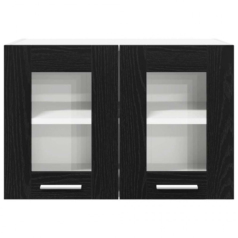 Szafka wisząca z drzwiami 2 pcs Czarny Dąb 60 x 31 x 40 cm