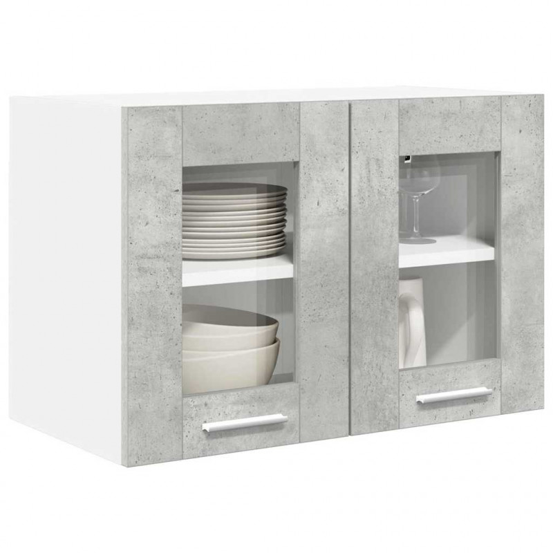 Szafka wisząca z przechowywaniem Betonowy szary 60 x 31 x 40 cm