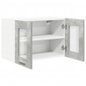Szafka wisząca z drzwiami 2 pcs Betonowy szary 60 x 31 x 40 cm