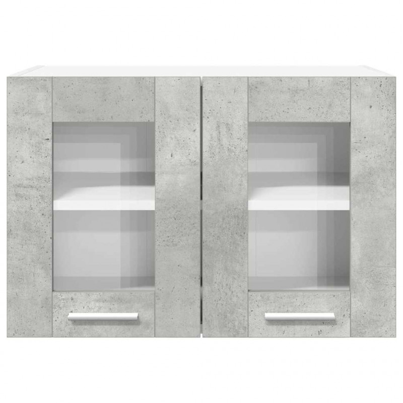 Szafka wisząca z drzwiami 2 pcs Betonowy szary 60 x 31 x 40 cm
