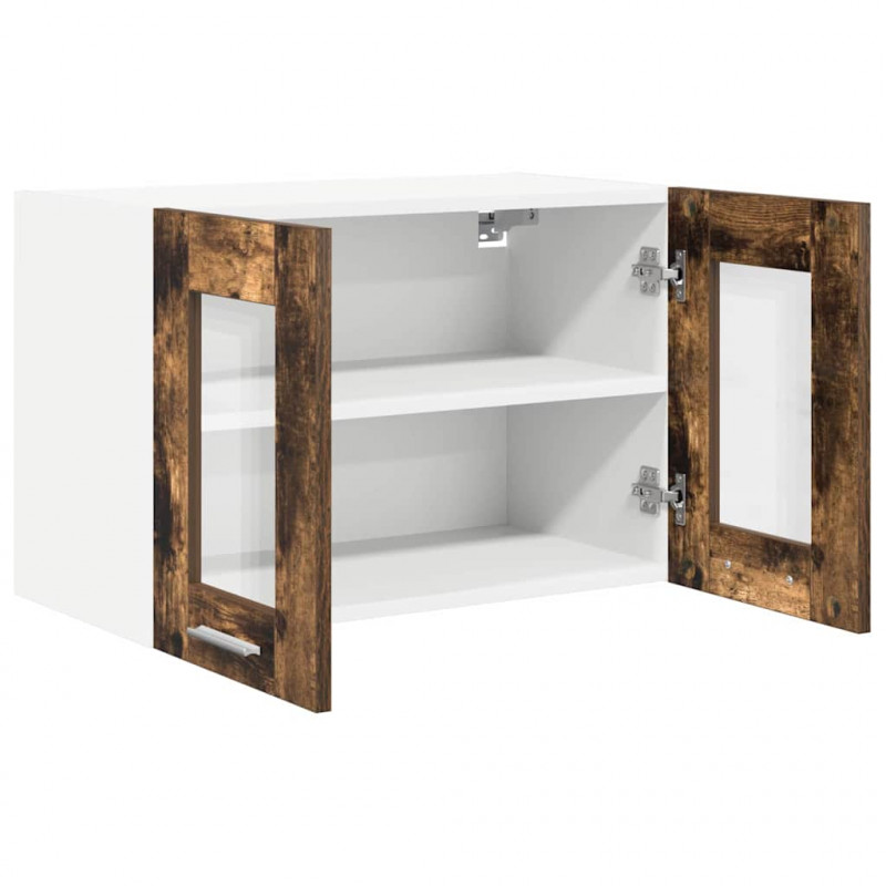 Szafka wisząca z drzwiami 2 pcs Dąb wędzony 60 x 31 x 40 cm