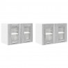 Szafka wisząca z drzwiami 2 pcs Szary Sonoma 60 x 31 x 40 cm