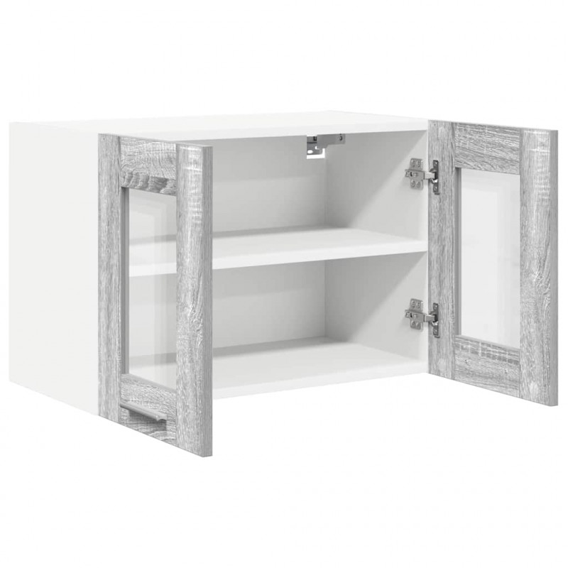 Szafka wisząca z drzwiami 2 pcs Szary Sonoma 60 x 31 x 40 cm