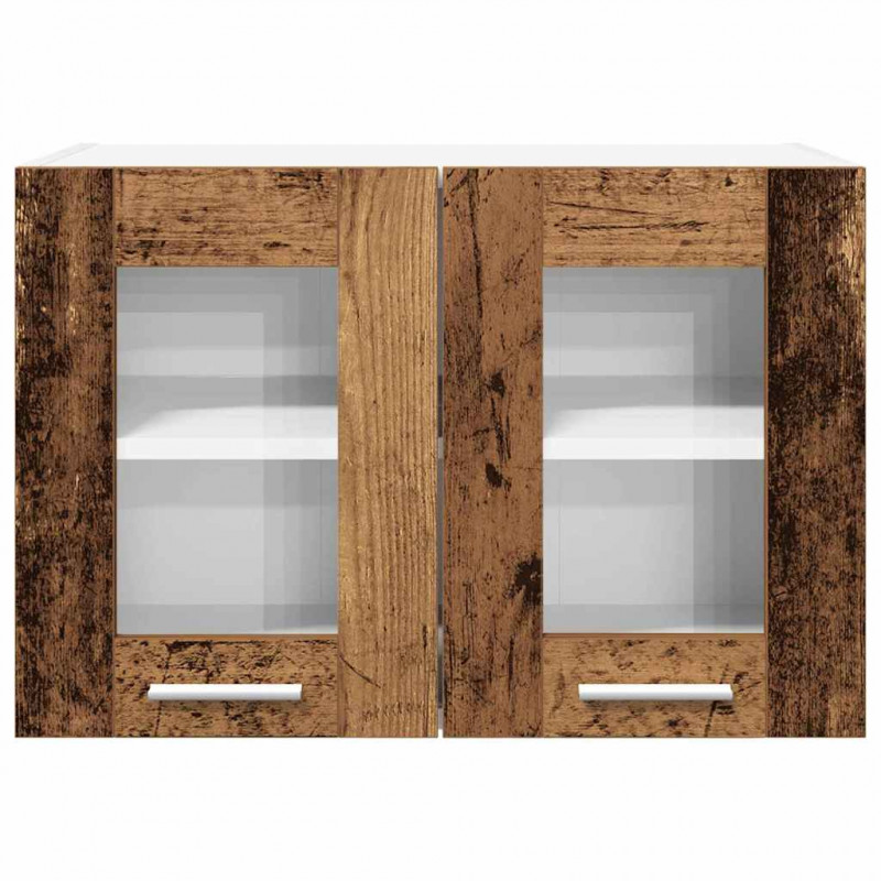 Szafka wisząca z drzwiami 2 pcs Stare drewno 60 x 31 x 40 cm