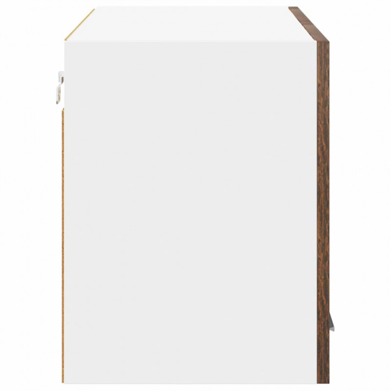 Szafka wisząca z drzwiami Wędzony dąb i biały 80 x 31 x 40 cm