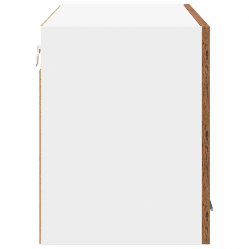Szafka wisząca z drzwiami Stare Drewno i Biały 80 x 31 x 40 cm