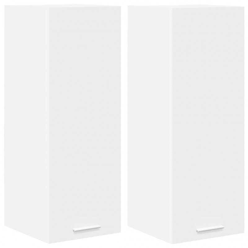 Szafka wisząca z przechowywaniem 2 pcs Biały 30 x 31 x 80 cm