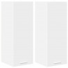 Szafka wisząca z przechowywaniem 2 pcs Biały 30 x 31 x 80 cm