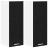 Szafka wisząca 2 pcs Czarny Dąb i Biały 30 x 31 x 80 cm