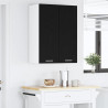 Szafka wisząca 2 pcs Czarny Dąb i Biały 30 x 31 x 80 cm