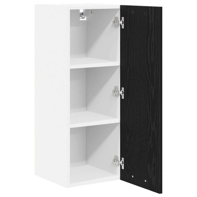 Szafka wisząca 2 pcs Czarny Dąb i Biały 30 x 31 x 80 cm
