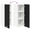 Szafka wisząca 2 pcs Czarny Dąb i Biały 30 x 31 x 80 cm