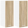Szafka wisząca 2 pcs Dąb Sonoma i Biały 30 x 31 x 80 cm