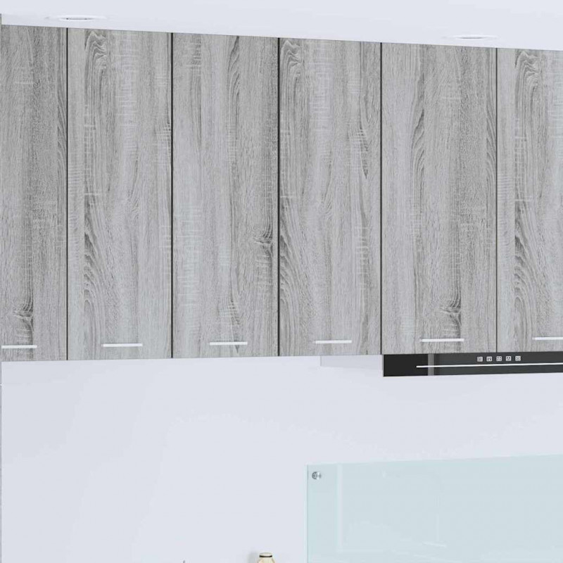 Szafka wisząca 2 pcs Szary Sonoma i Biały 30 x 31 x 80 cm