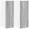 Szafka wisząca 2 pcs Szary Sonoma i Biały 30 x 31 x 80 cm