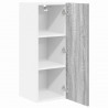 Szafka wisząca 2 pcs Szary Sonoma i Biały 30 x 31 x 80 cm
