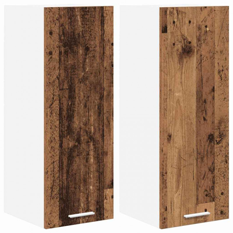 Szafka wisząca 2 pcs Stare Drewno i Biały 30 x 31 x 80 cm