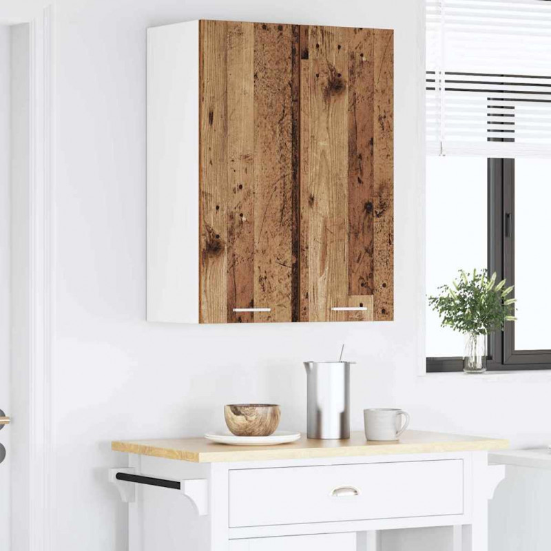 Szafka wisząca 2 pcs Stare Drewno i Biały 30 x 31 x 80 cm