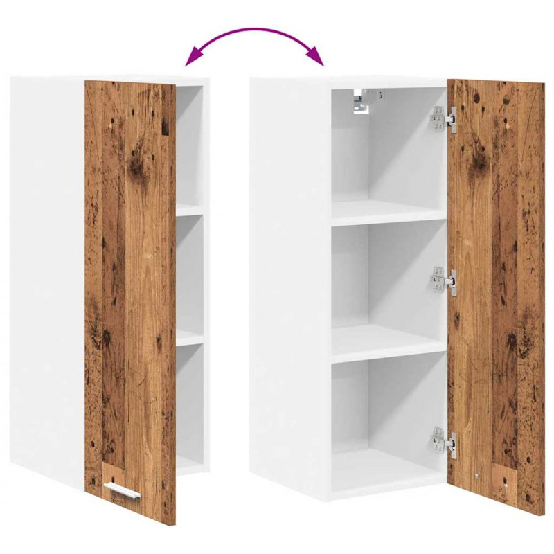 Szafka wisząca 2 pcs Stare Drewno i Biały 30 x 31 x 80 cm