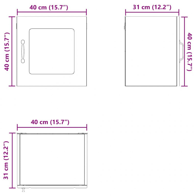Szafka kuchenna 2 pcs Biały 40 x 31 x 40 cm
