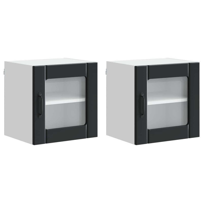 Szafka kuchenna 2 pcs Czarny 40 x 31 x 40 cm