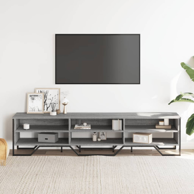 Szafka pod TV, szary dąb sonoma, 180x34x41 cm