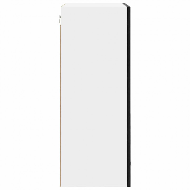 Szafka wisząca z drzwiami Czarny Dąb i Biały 50 x 31 x 80 cm