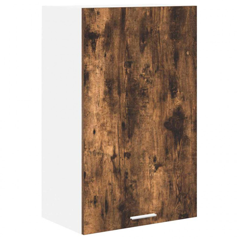 Szafka wisząca z drzwiami Wędzony dąb i biały 50 x 31 x 80 cm
