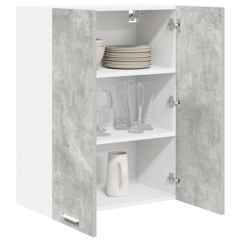 Szafka wisząca z przechowywaniem Betonowy szary 60 x 31 x 80 cm