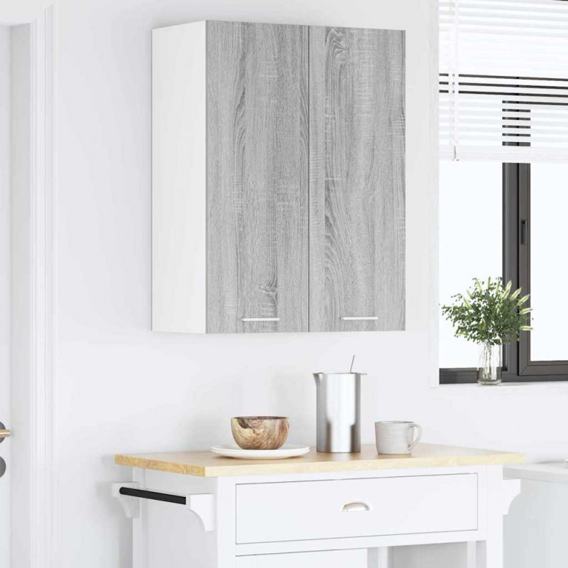 Szafka wisząca z przechowywaniem Szary Sonoma 60 x 31 x 80 cm