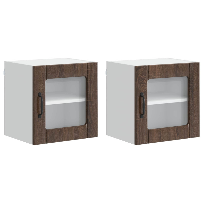 Szafka kuchenna 2 pcs Brązowy dąb 40 x 31 x 40 cm