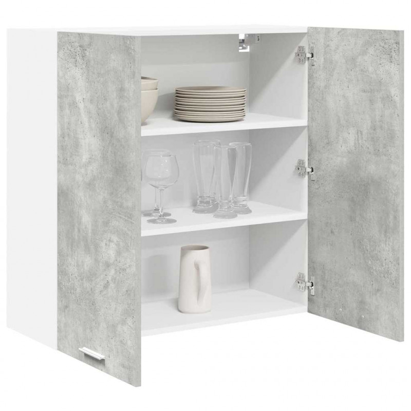 Szafka wisząca z przechowywaniem Betonowy szary 80 x 31 x 80 cm