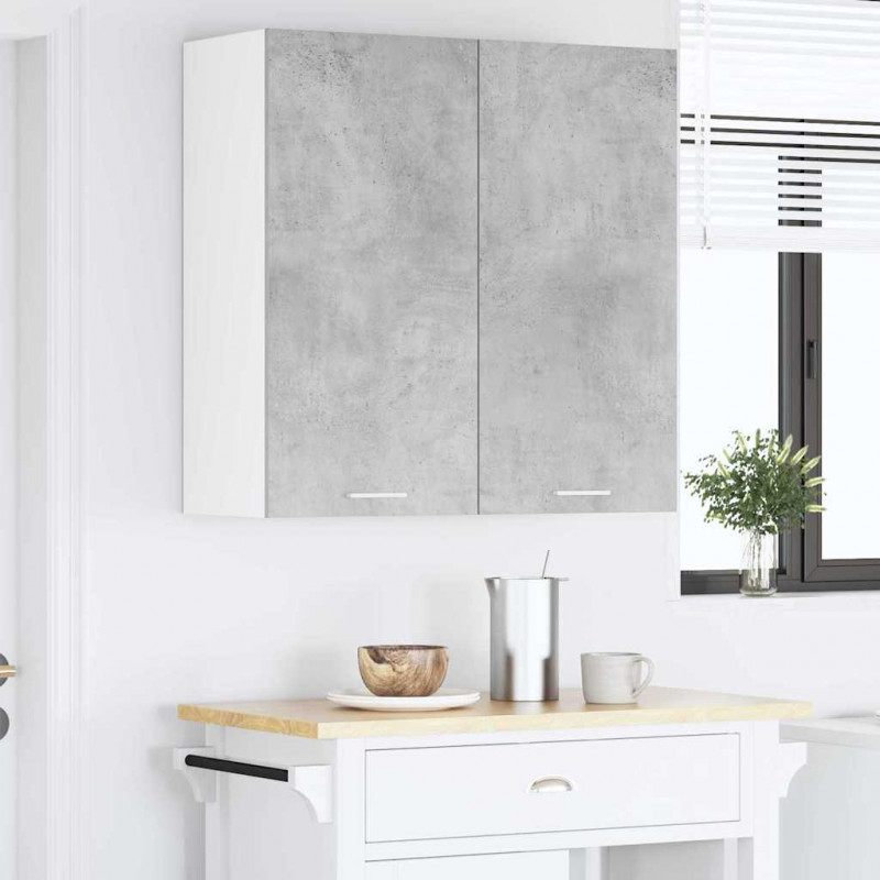 Szafka wisząca z przechowywaniem Betonowy szary 80 x 31 x 80 cm