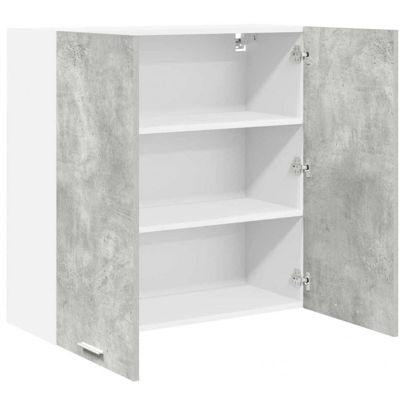 Szafka wisząca z przechowywaniem Betonowy szary 80 x 31 x 80 cm