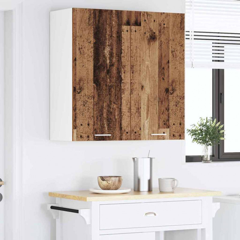 Szafka wisząca z przechowywaniem Stare drewno 80 x 31 x 80 cm
