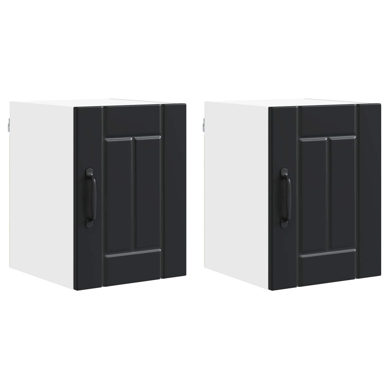 Szafka kuchenna 2 pcs Czarny 30 x 31 x 40 cm