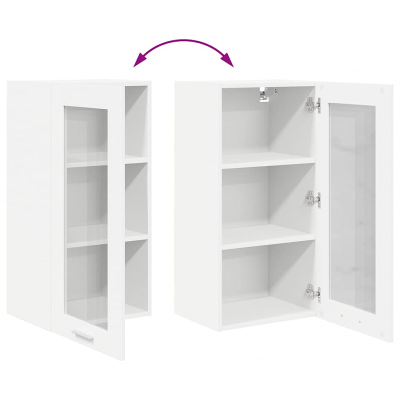 Szafka wisząca Biały 40 x 31 x 80 cm Materiał drewnopochodny