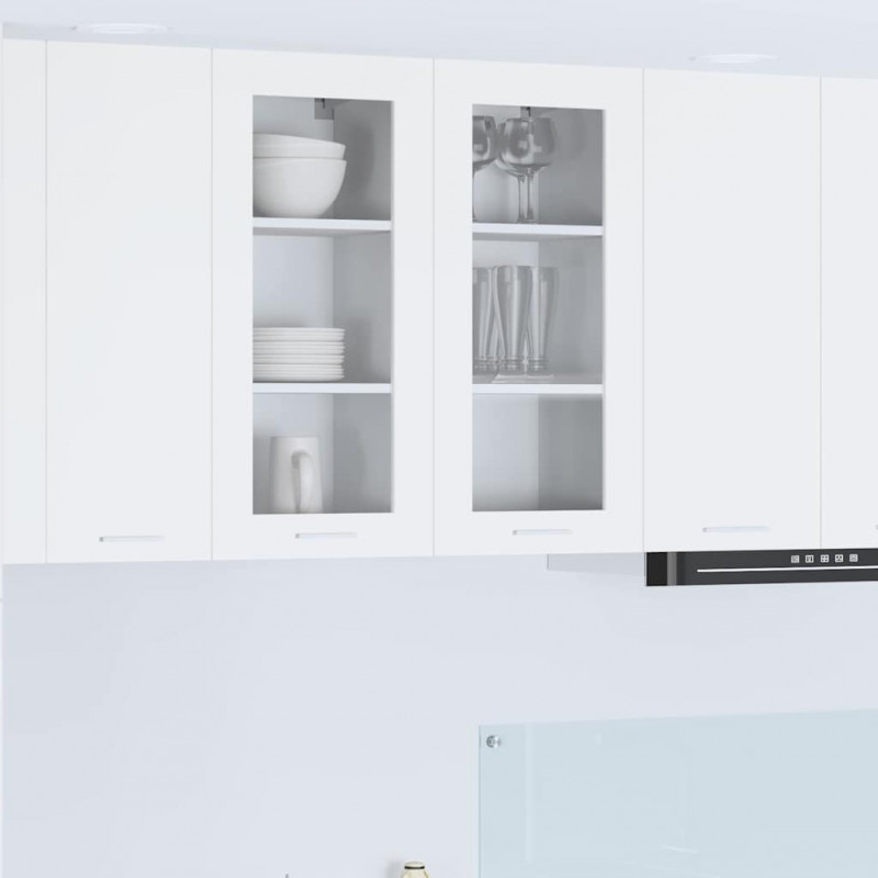 Szafka wisząca z przechowywaniem 2 pcs Biały 40 x 31 x 80 cm