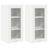 Szafka wisząca z przechowywaniem 2 pcs Biały 40 x 31 x 80 cm