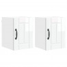 Szafka kuchenna 2 pcs Wysoki połysk biały 30 x 31 x 40 cm