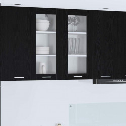 Szafka wisząca z drzwiami 2 pcs Czarny Dąb 40 x 31 x 80 cm