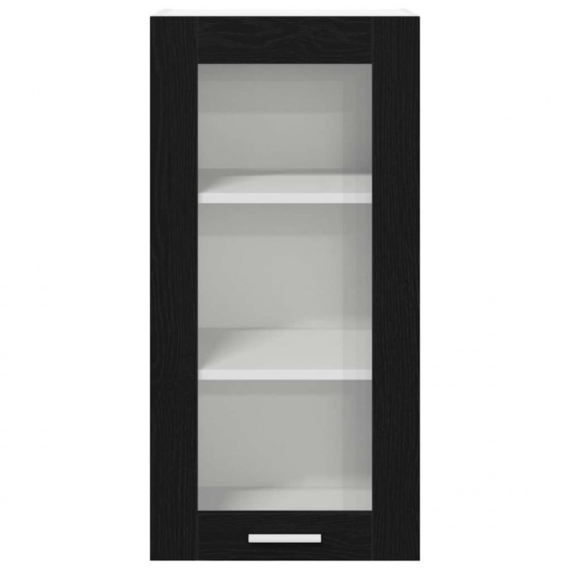 Szafka wisząca z drzwiami 2 pcs Czarny Dąb 40 x 31 x 80 cm