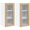 Szafka wisząca z drzwiami 2 pcs Dąb Sonoma 40 x 31 x 80 cm
