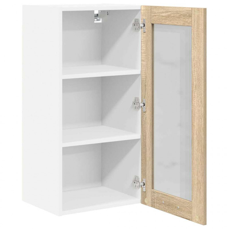 Szafka wisząca z drzwiami 2 pcs Dąb Sonoma 40 x 31 x 80 cm