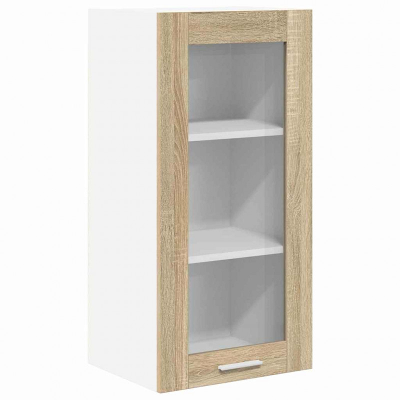Szafka wisząca z drzwiami 2 pcs Dąb Sonoma 40 x 31 x 80 cm