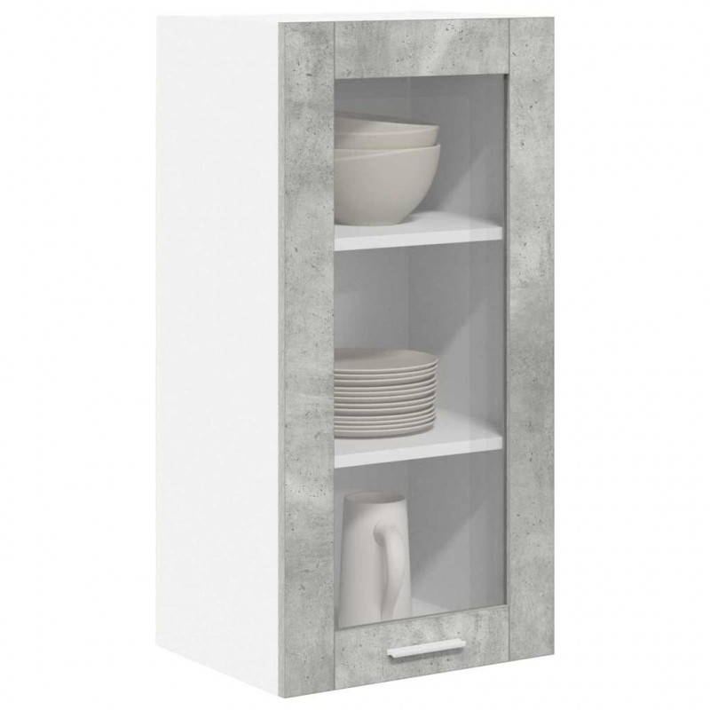 Szafka wisząca z przechowywaniem Betonowy szary 40 x 31 x 80 cm